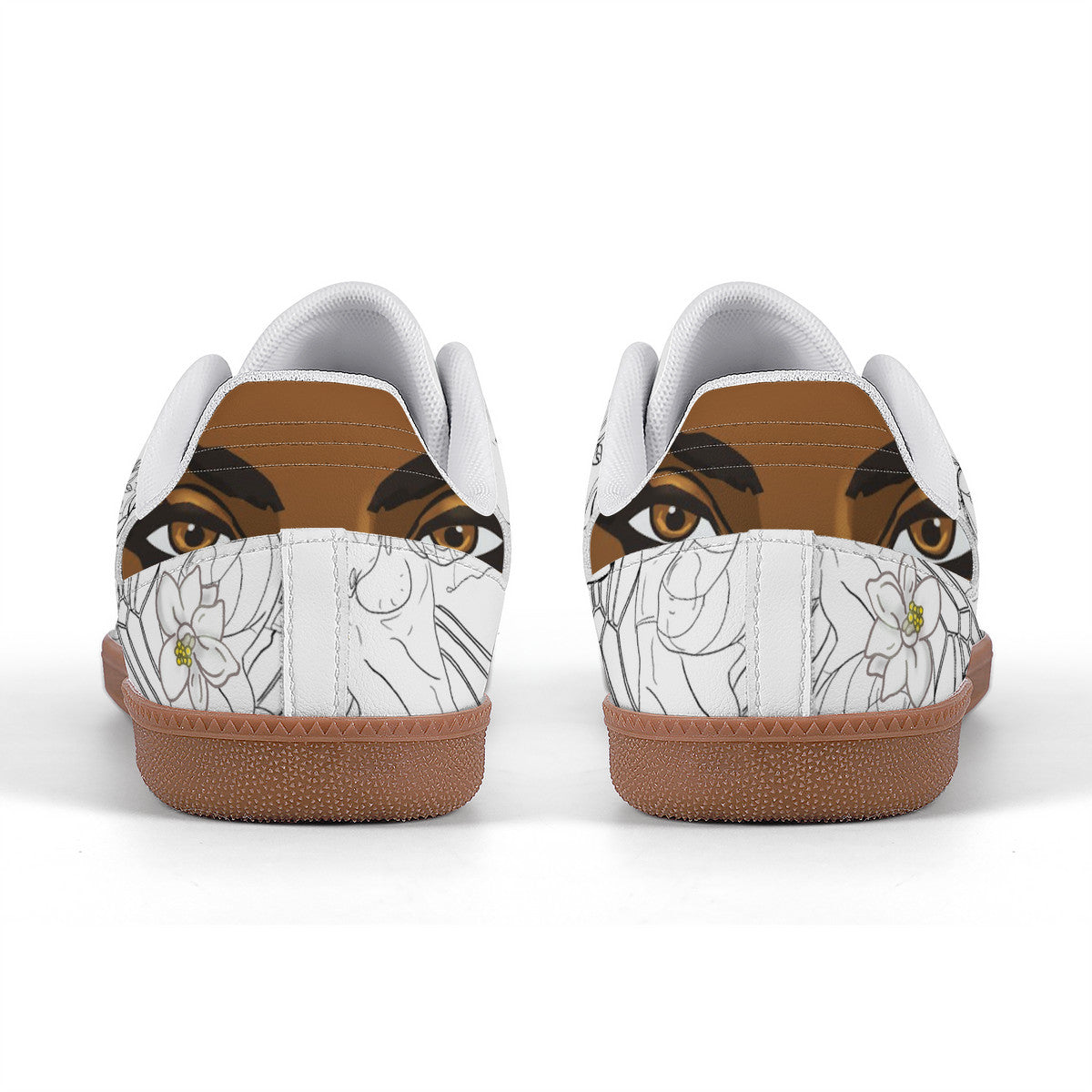 Tanama Moringa Flower Retro Court Sneaker — Gum Sole Edition