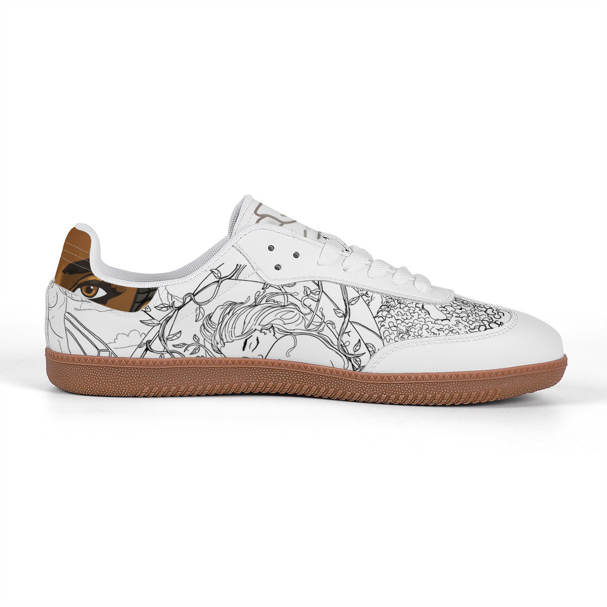 Tanama Moringa Flower Retro Court Sneaker — Gum Sole Edition