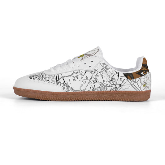 Tanama Moringa Flower Retro Court Sneaker — Gum Sole Edition